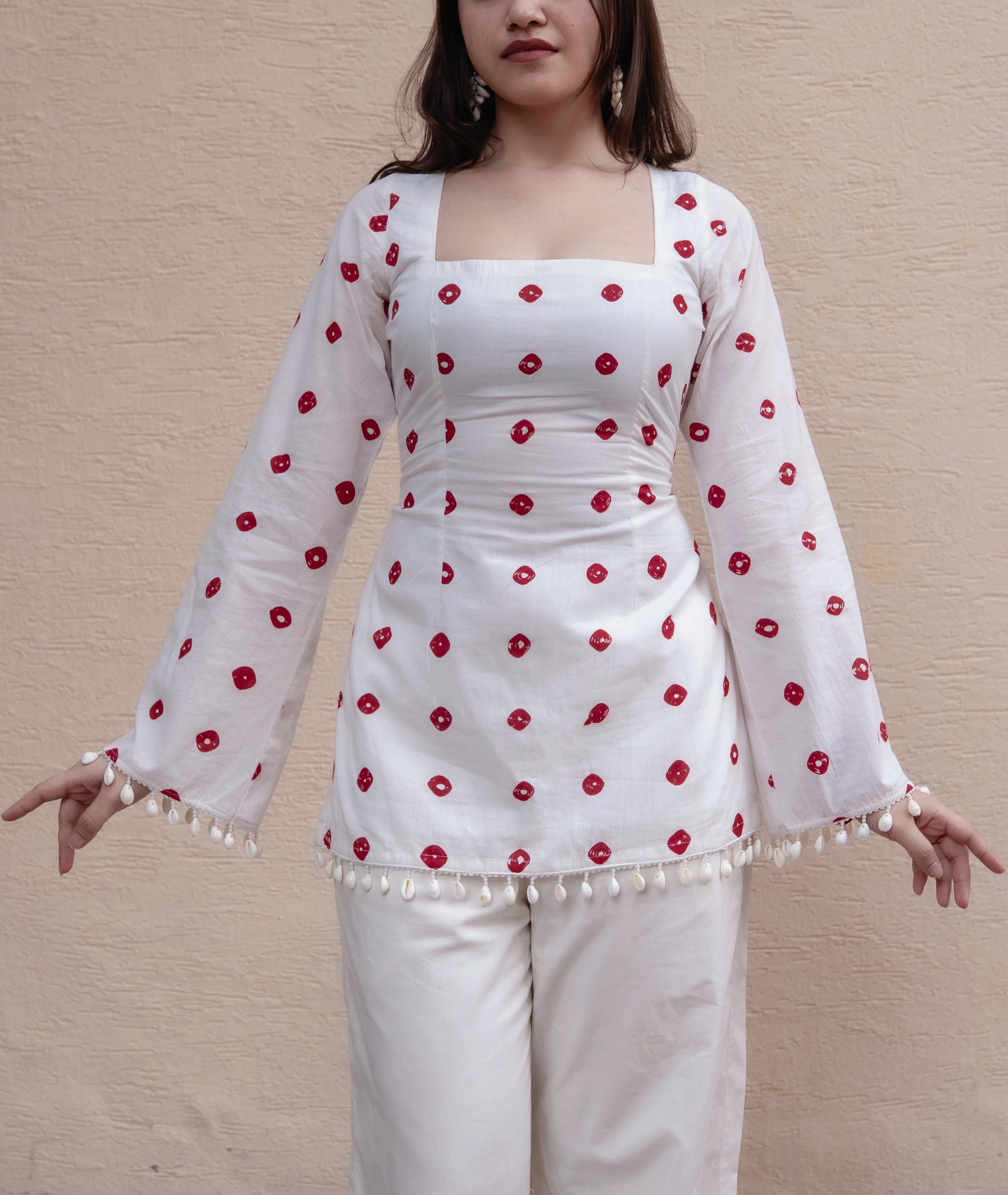 Adora white corset Kurti