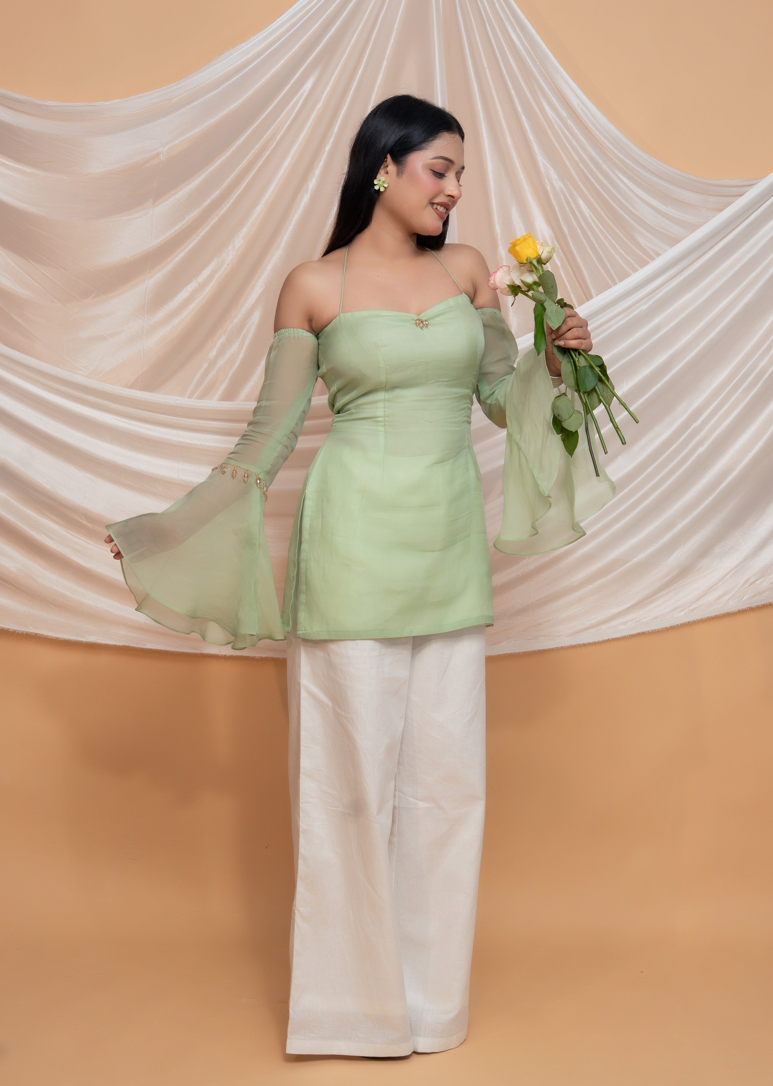 VERENA ORGANZA SILK SHORT KURTI