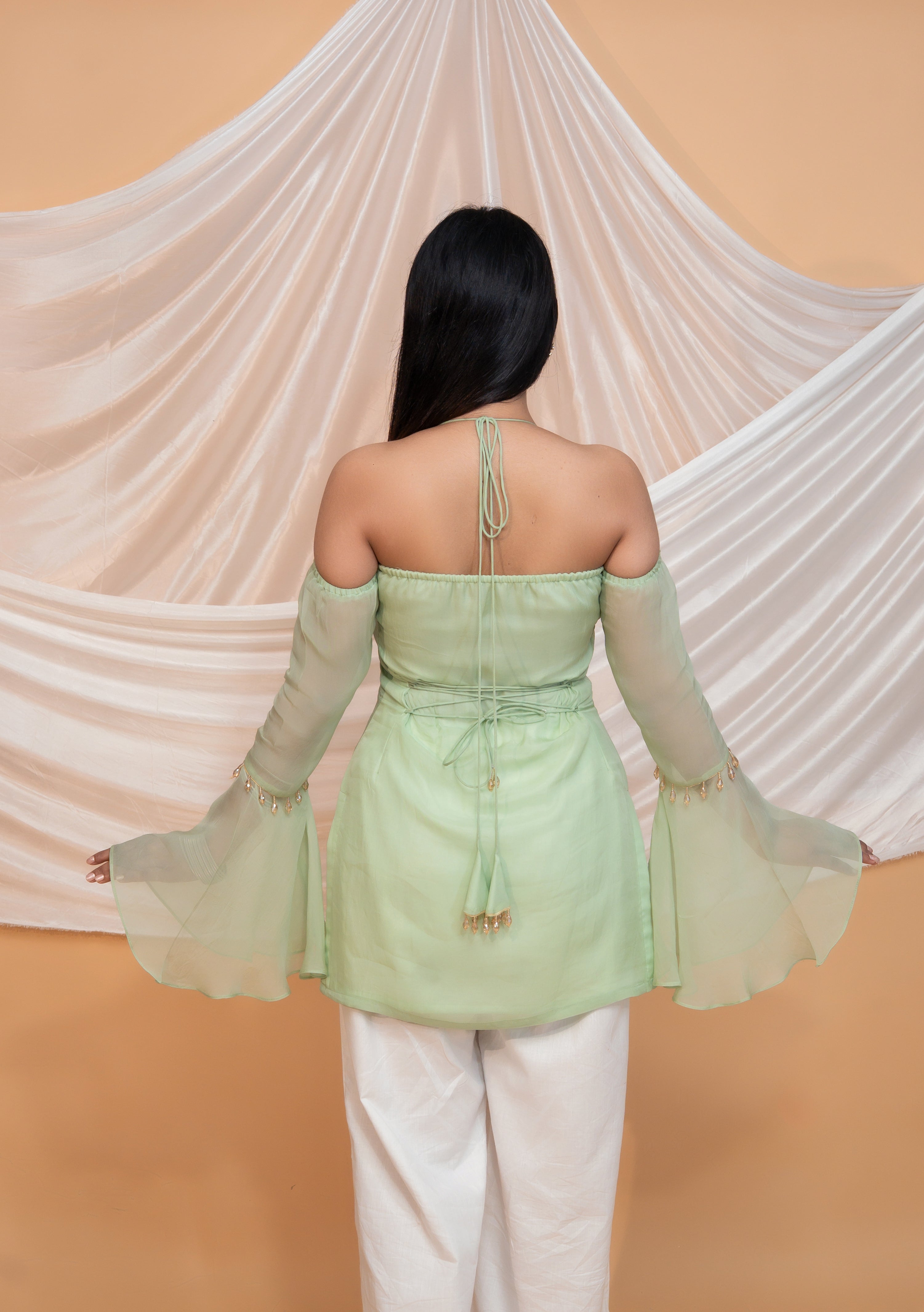 VERENA ORGANZA SILK SHORT KURTI