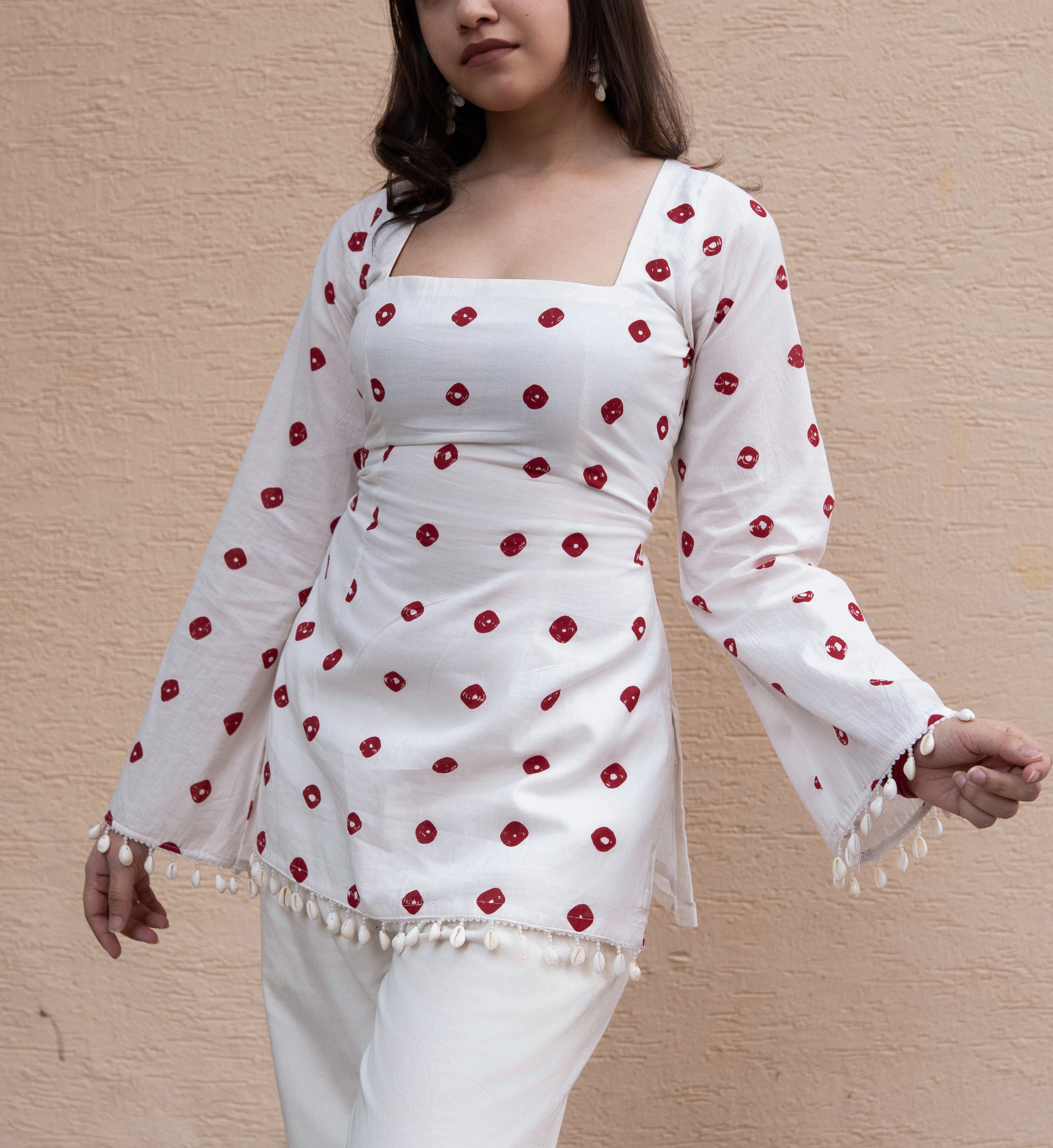 Adora white corset Kurti