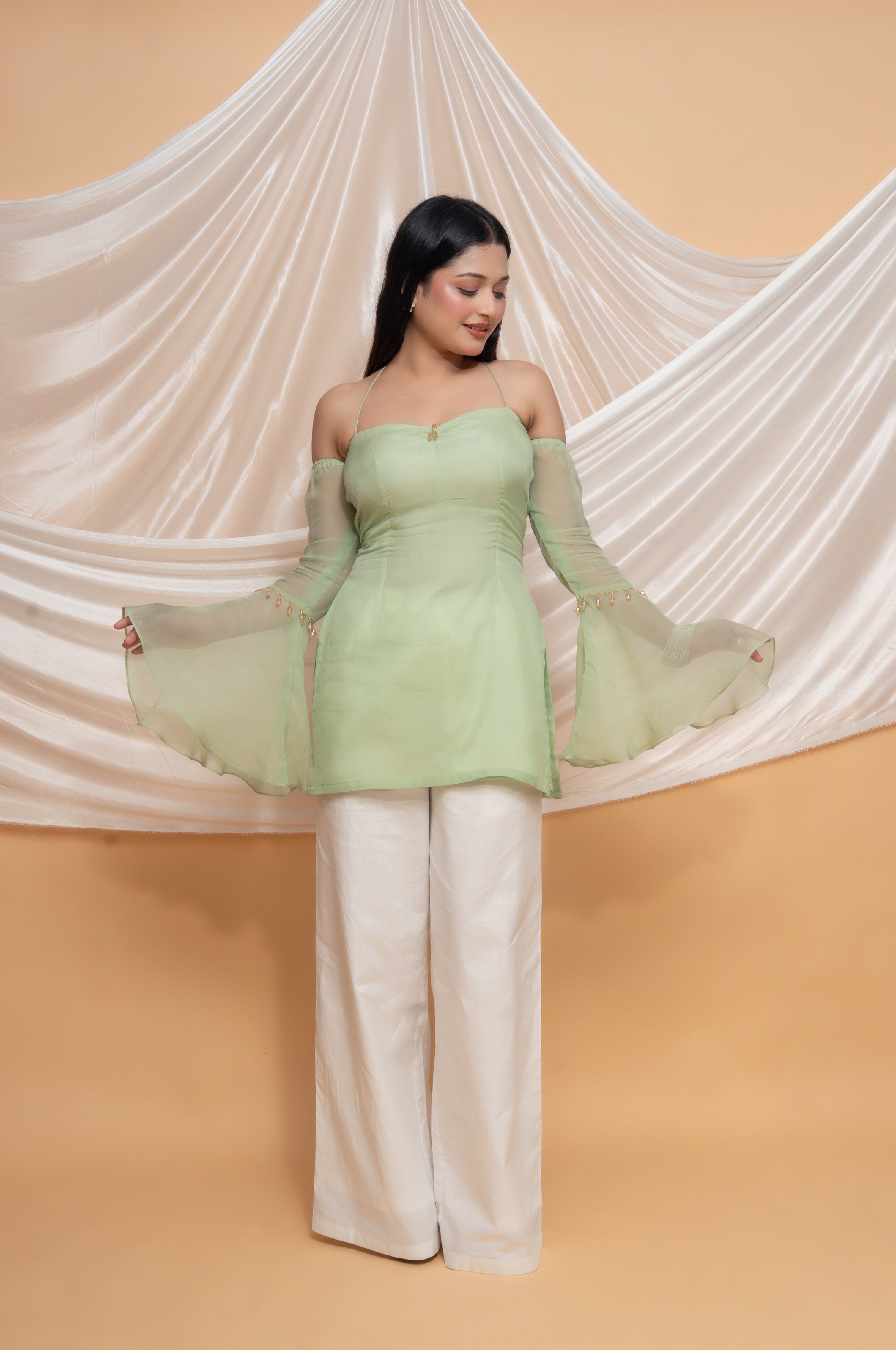 VERENA ORGANZA SILK SHORT KURTI