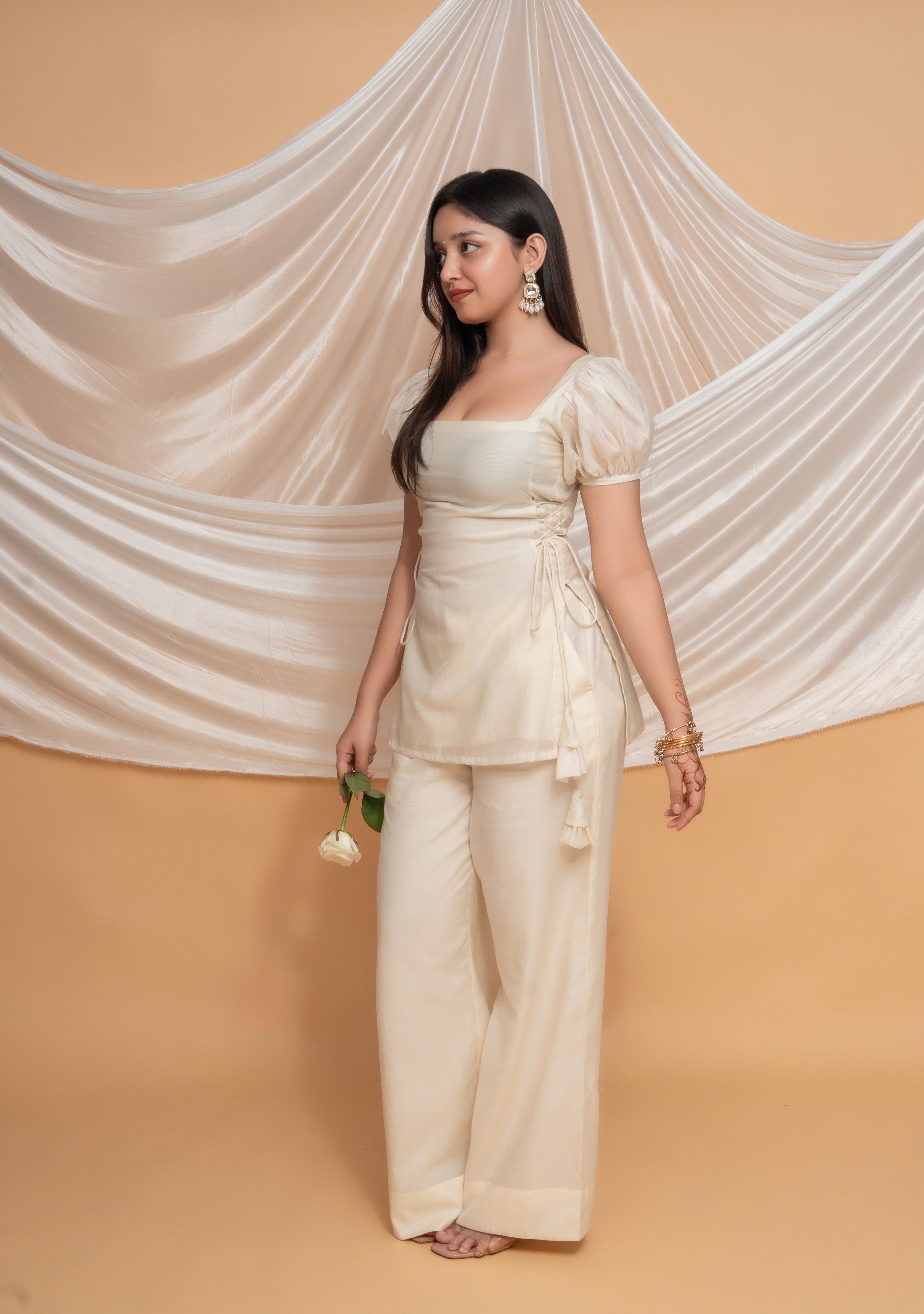 ELORA CHANDERI MUL SHORT KURTI