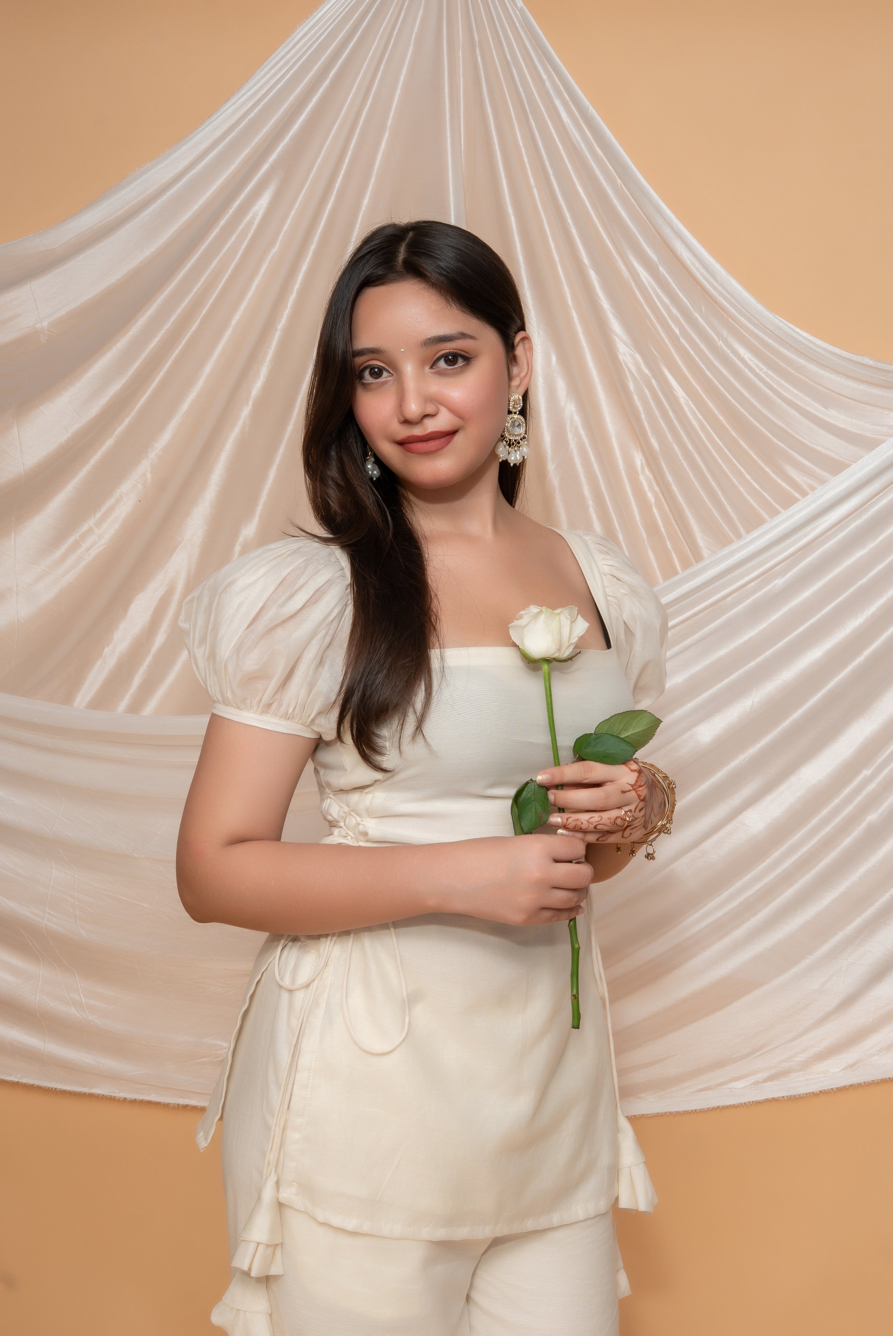 ELORA CHANDERI MUL SHORT KURTI