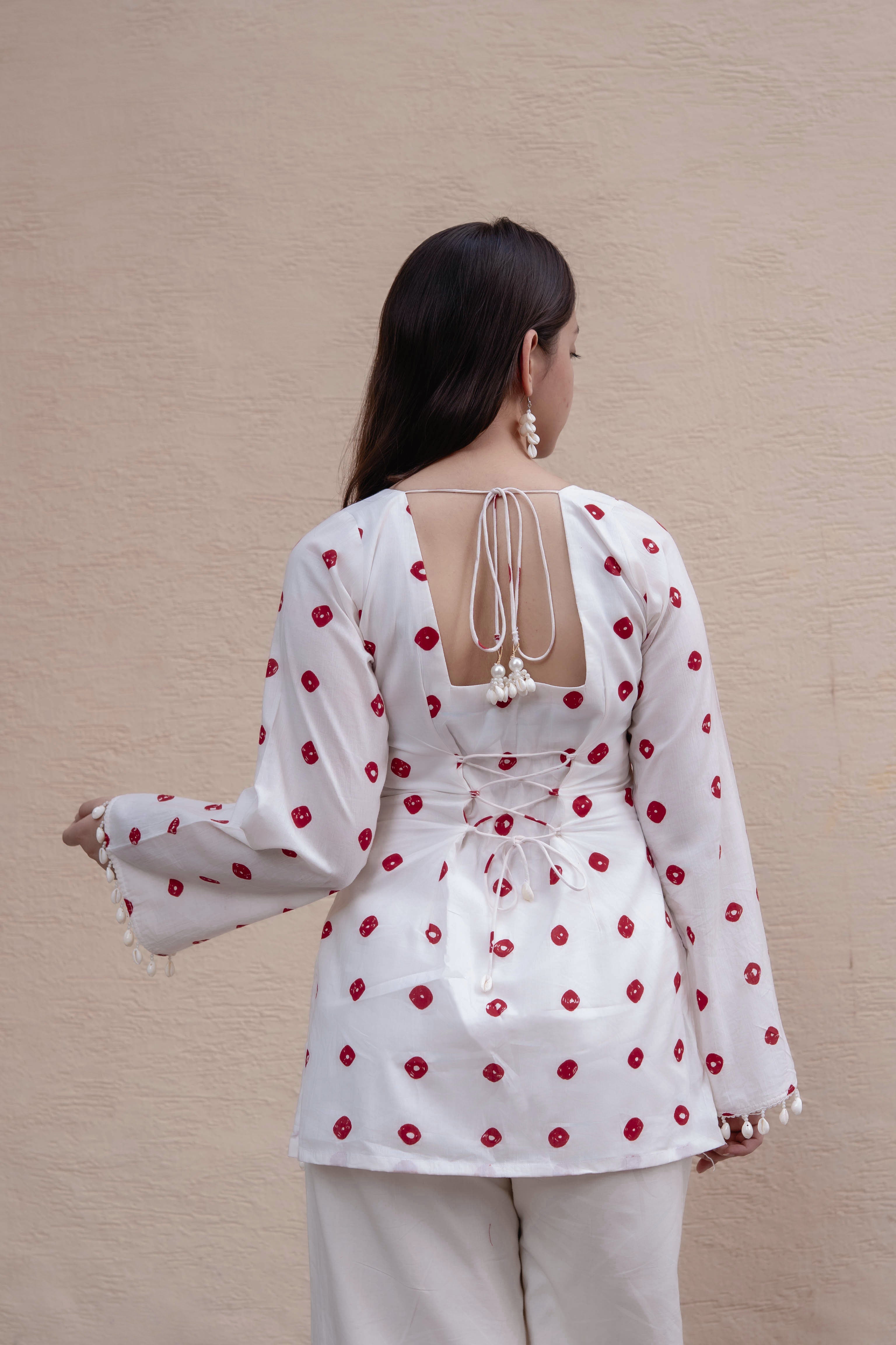 Adora white corset Kurti