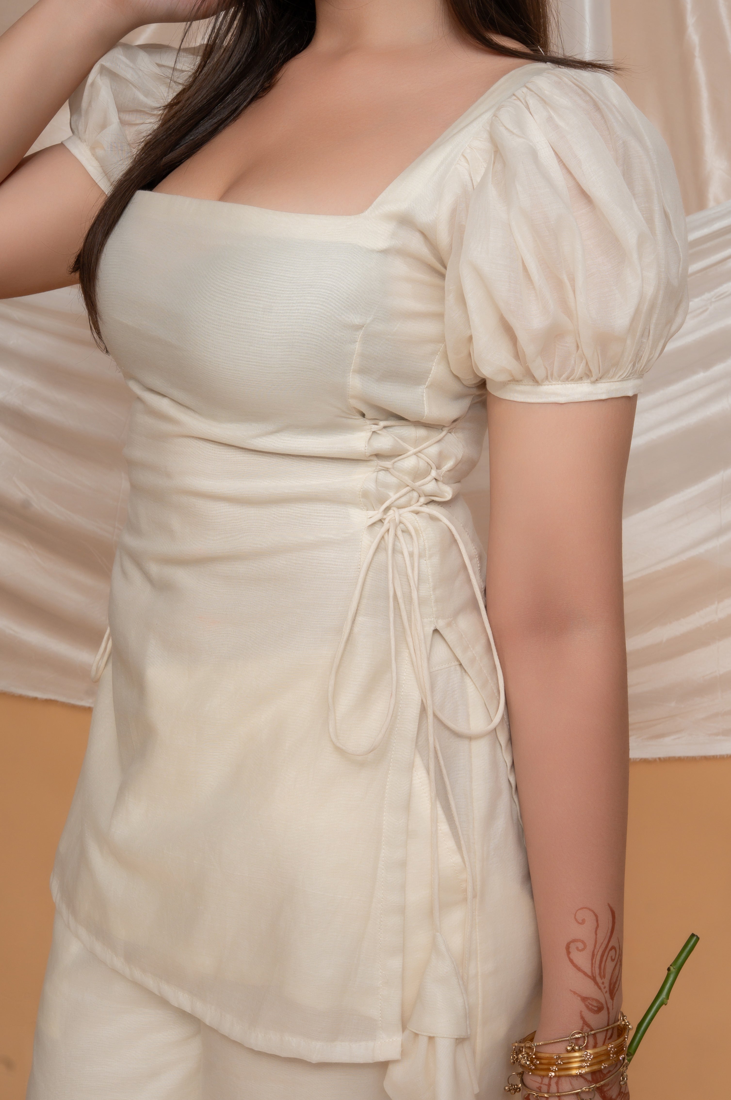 ELORA CHANDERI MUL SHORT KURTI