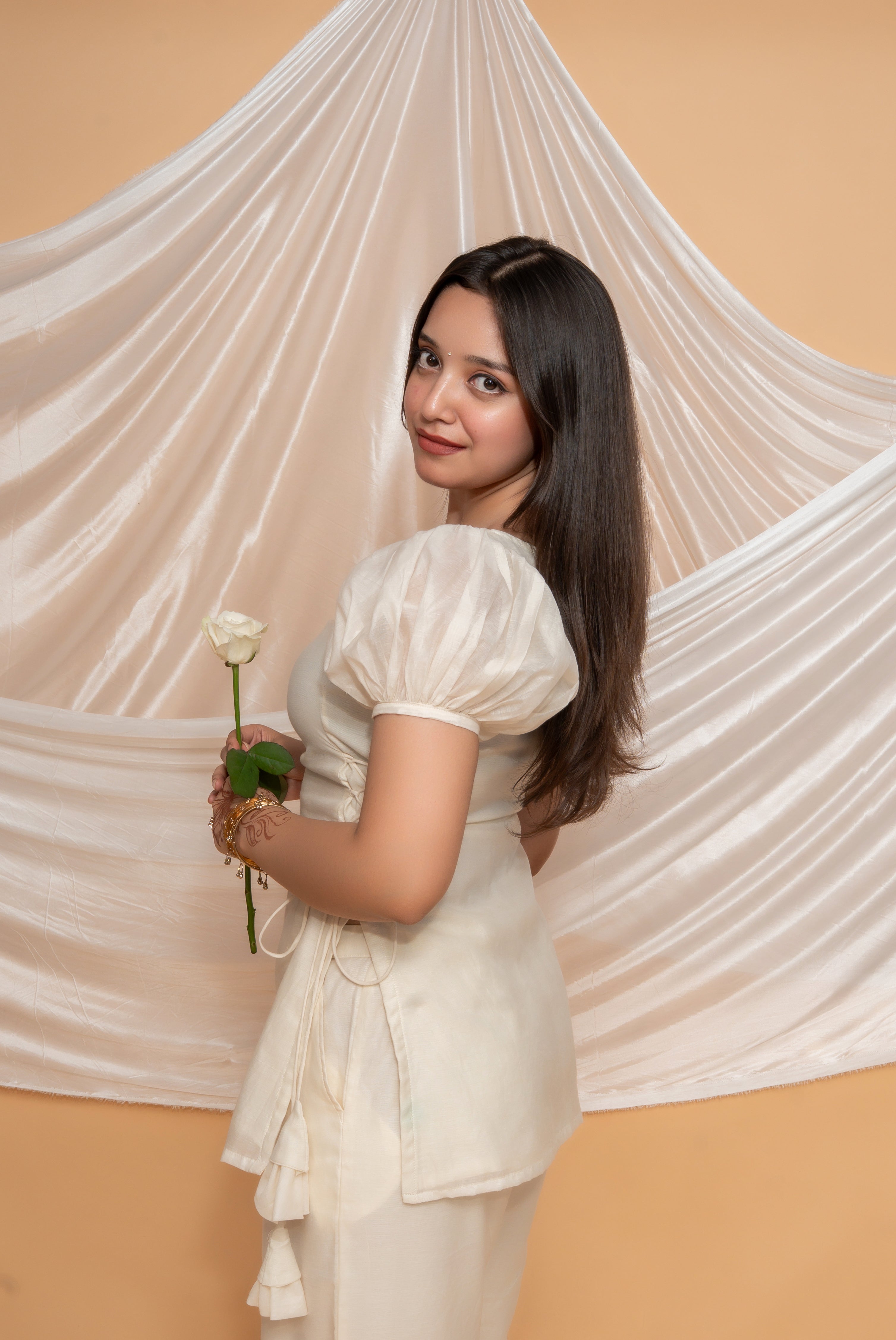 ELORA CHANDERI MUL SHORT KURTI