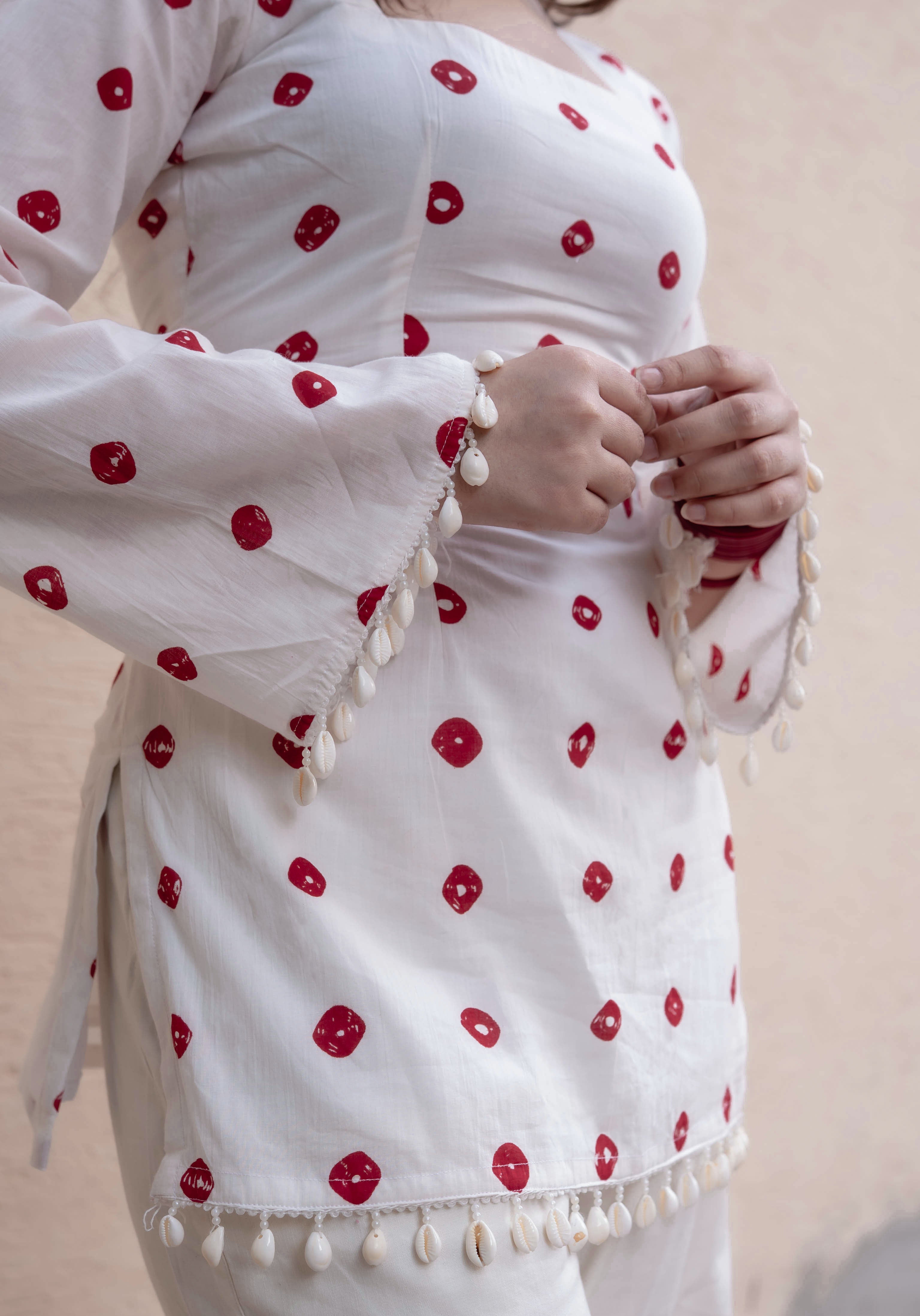 Adora white corset Kurti