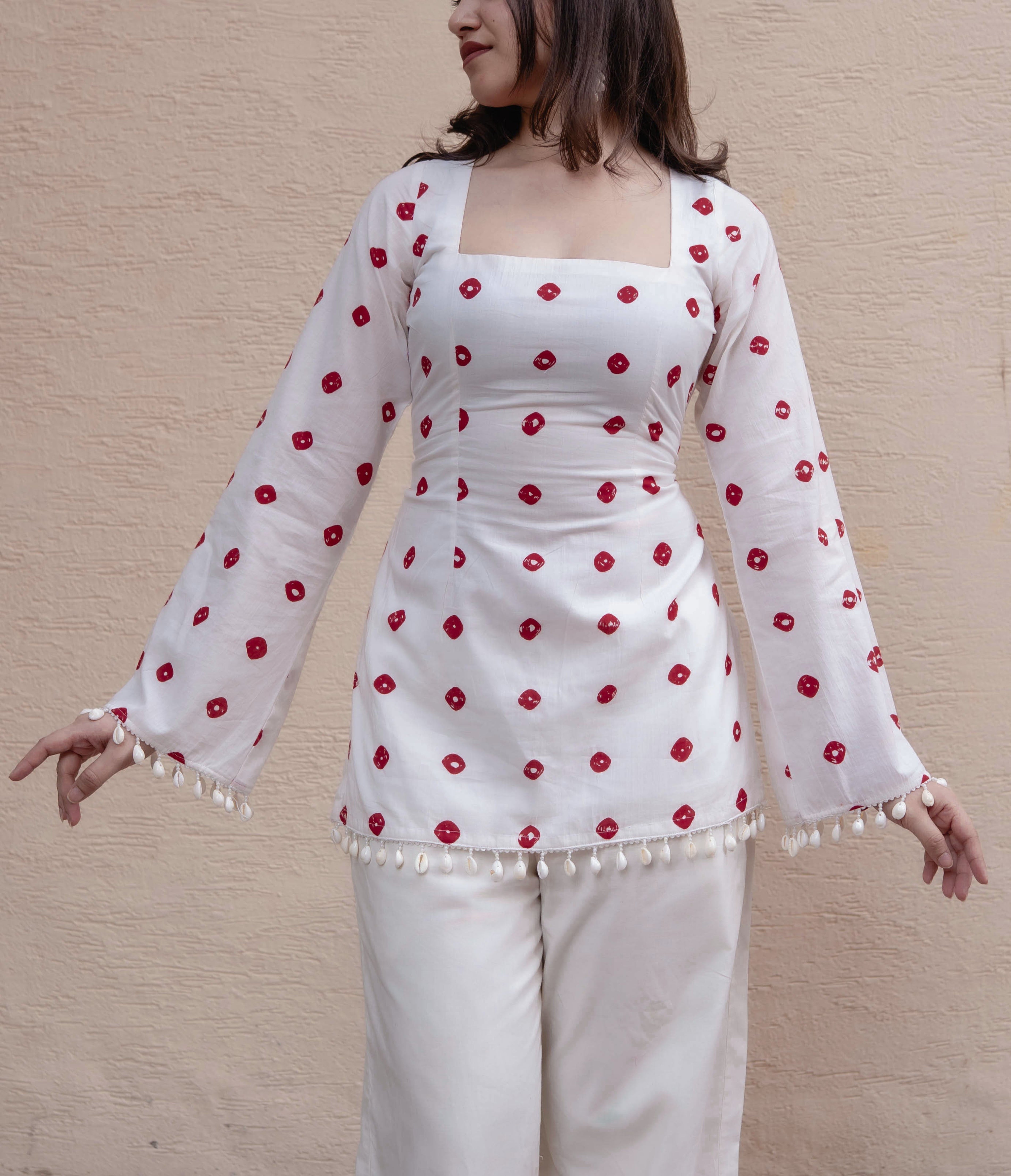 Adora white corset Kurti