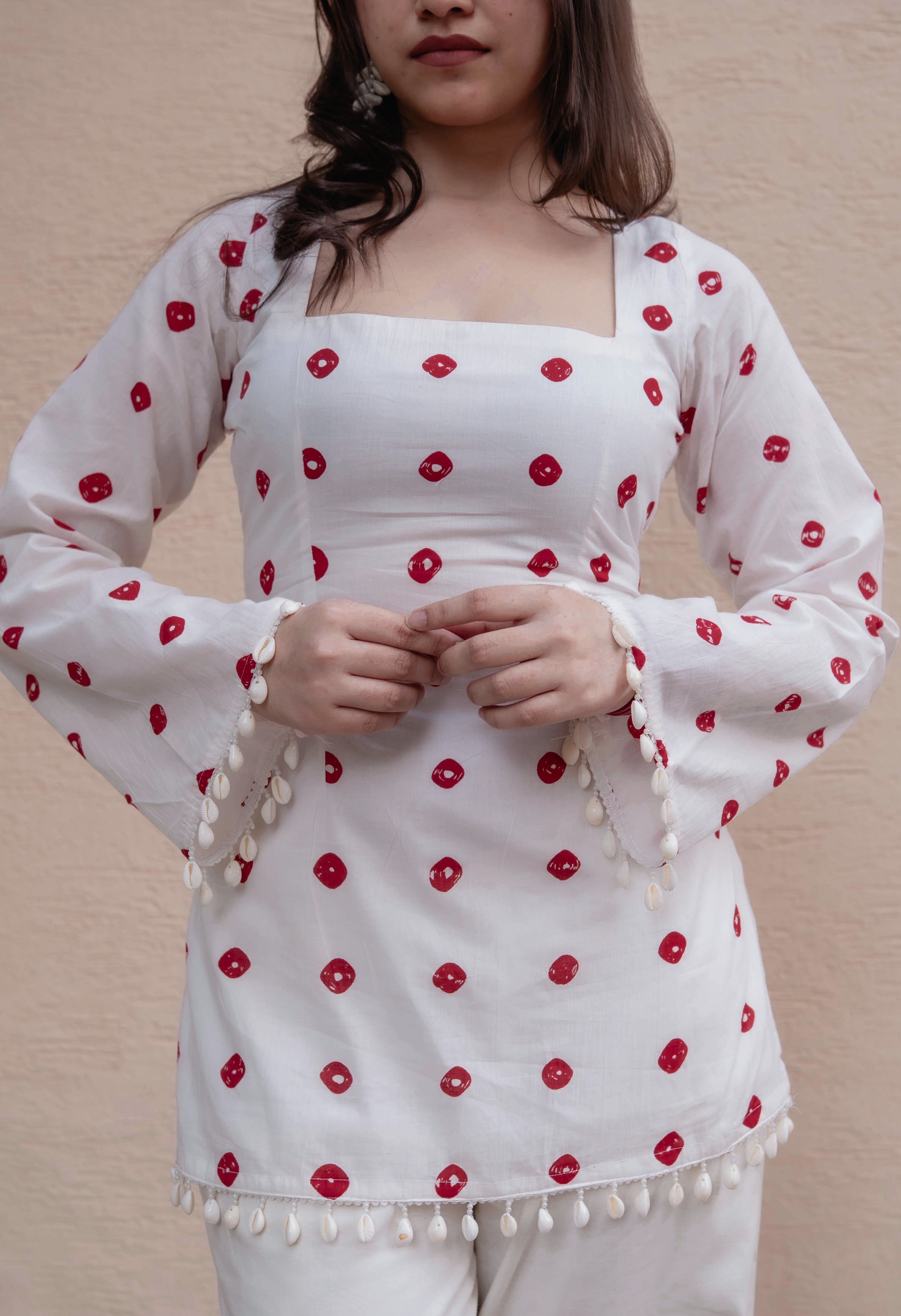 Adora white corset Kurti
