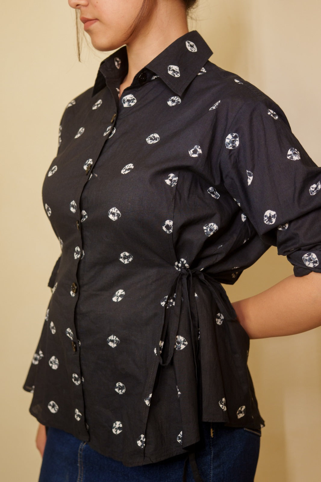 Bandhani corset shirt